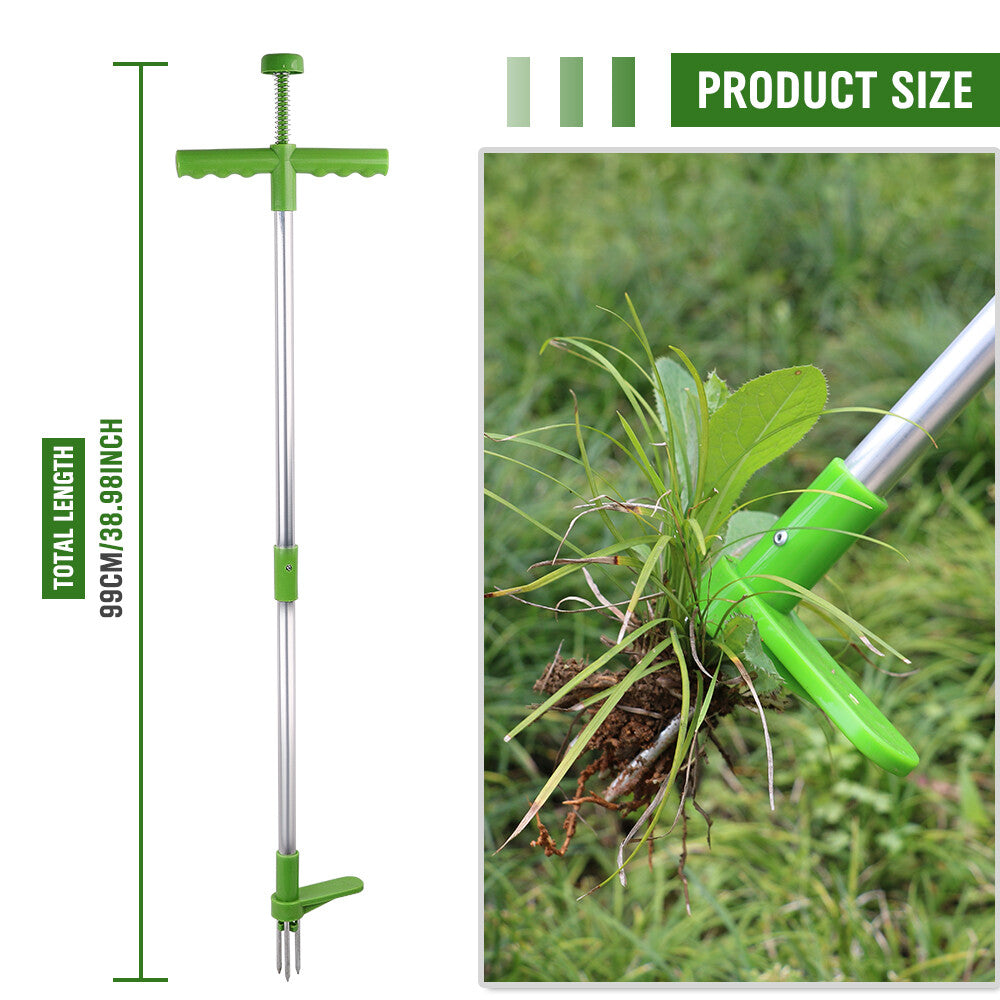 Weed Puller Stand-Up Weeder Root Killer Garden Lawn Long Handled Weeding Tool