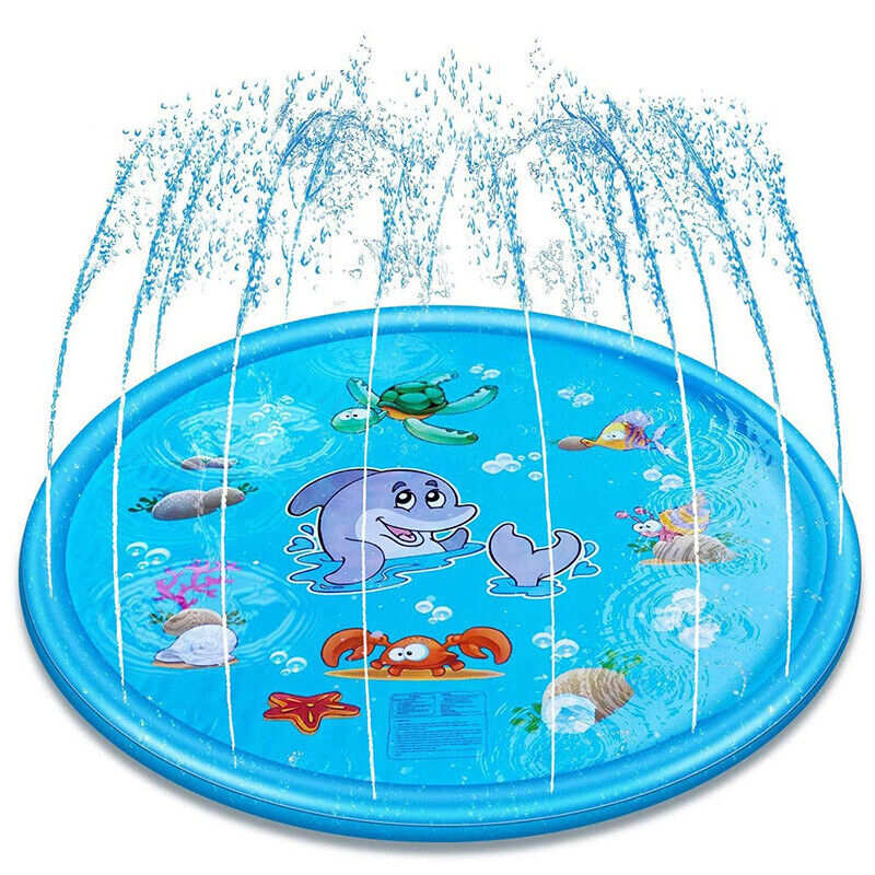 170CM Outdoor Kids Splash Sprinkler Water Play Pad Mat Inflatable Spray Pool Toy
