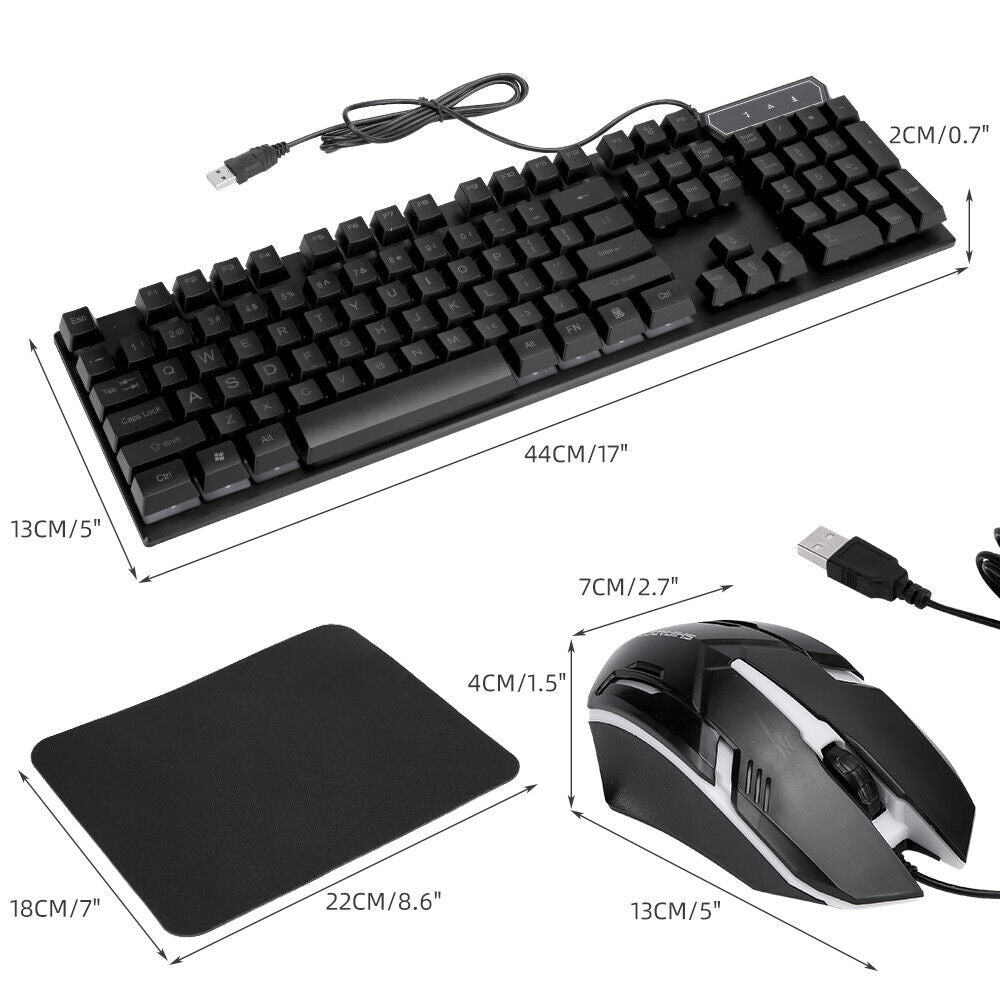T6 USB Wired Mechanical Gaming Keyboard104 Keys RGB LED Backlit for Windows 
