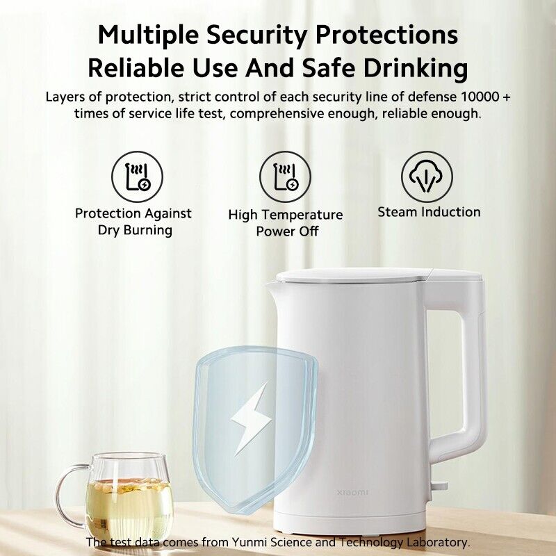 Xiaomi 1.5L Electric Kettle 2 1500W Smart Water Boiler Dispenser Multiple safety protections Stainless Steel