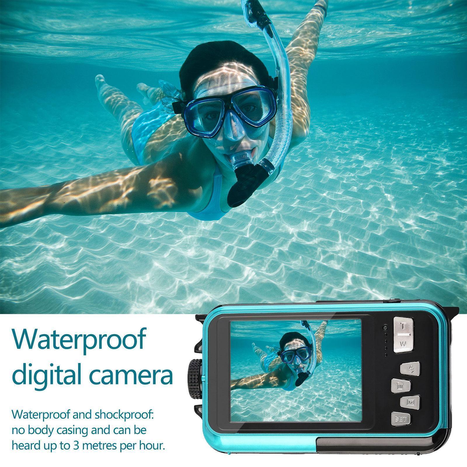 Dual Screens Full HD 2.7K 48MP Digital Camera LCD Displays Underwater Camera