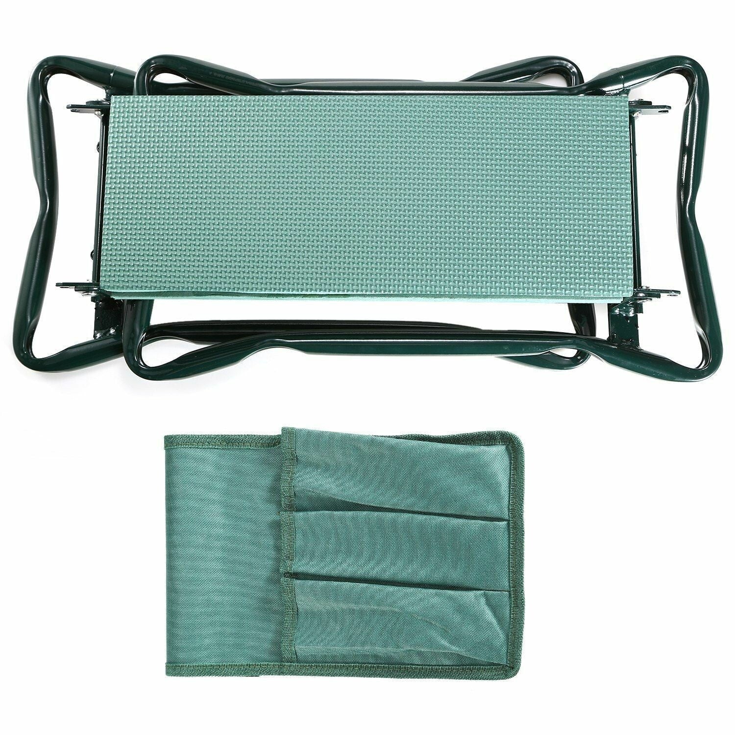 2 in1 Garden Kneeler and Seat Foldable Tool Pouch Home Outdoor Bench Knee Pad