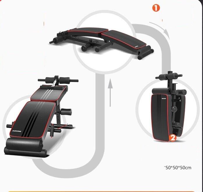 Adjustable Foldable Sit up Abdominal Bench Press Weight Gym Ab Exercise Fitness