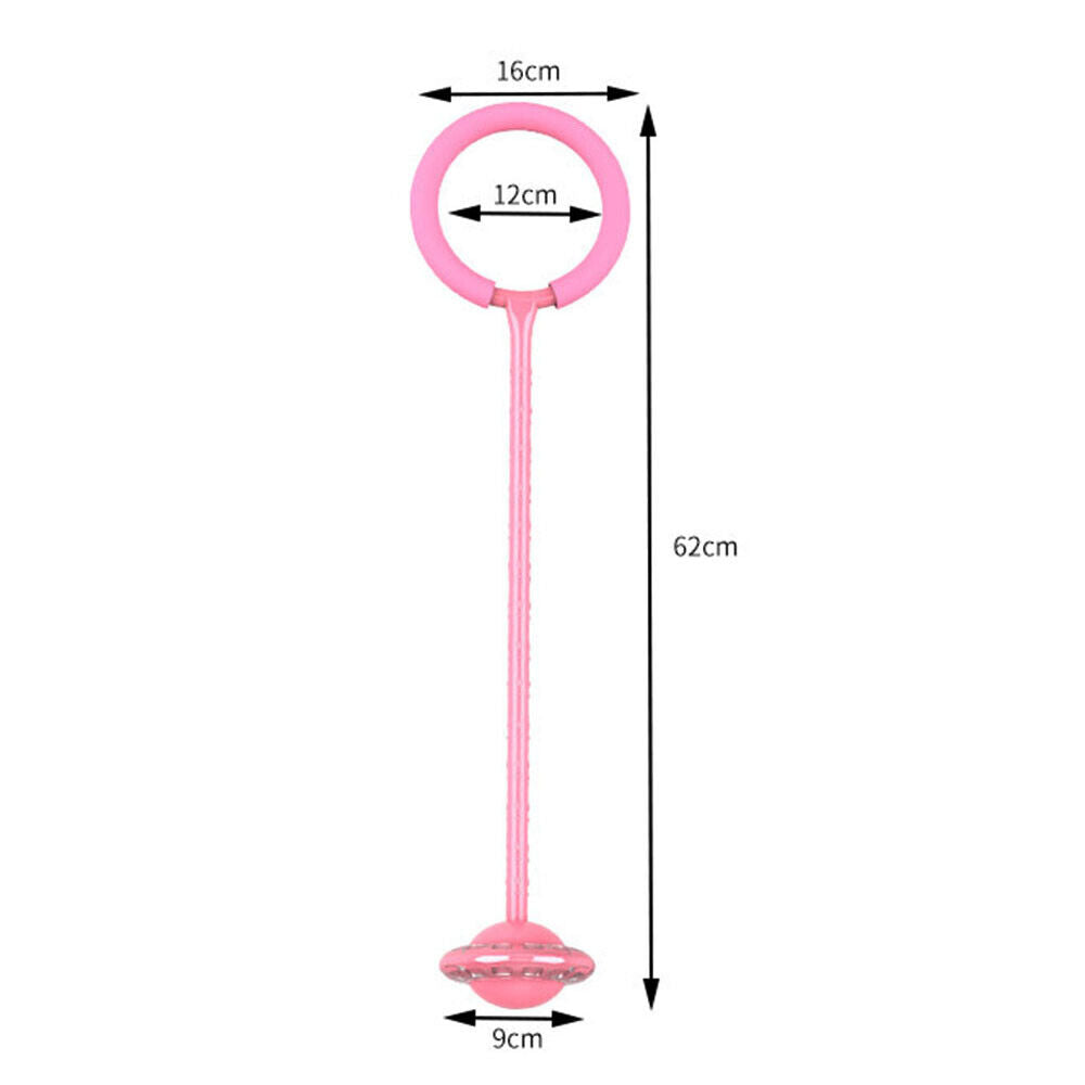 Kids Gift LED Flashing Skip Ball Ring Ankle Jump Ropes Exercise Skipping Fun Toy
