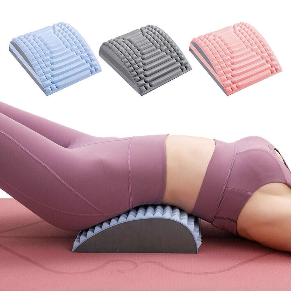 Neck Back Massager Stretcher Fitness Lumbar Support Waist Spine Pain Relief Tool