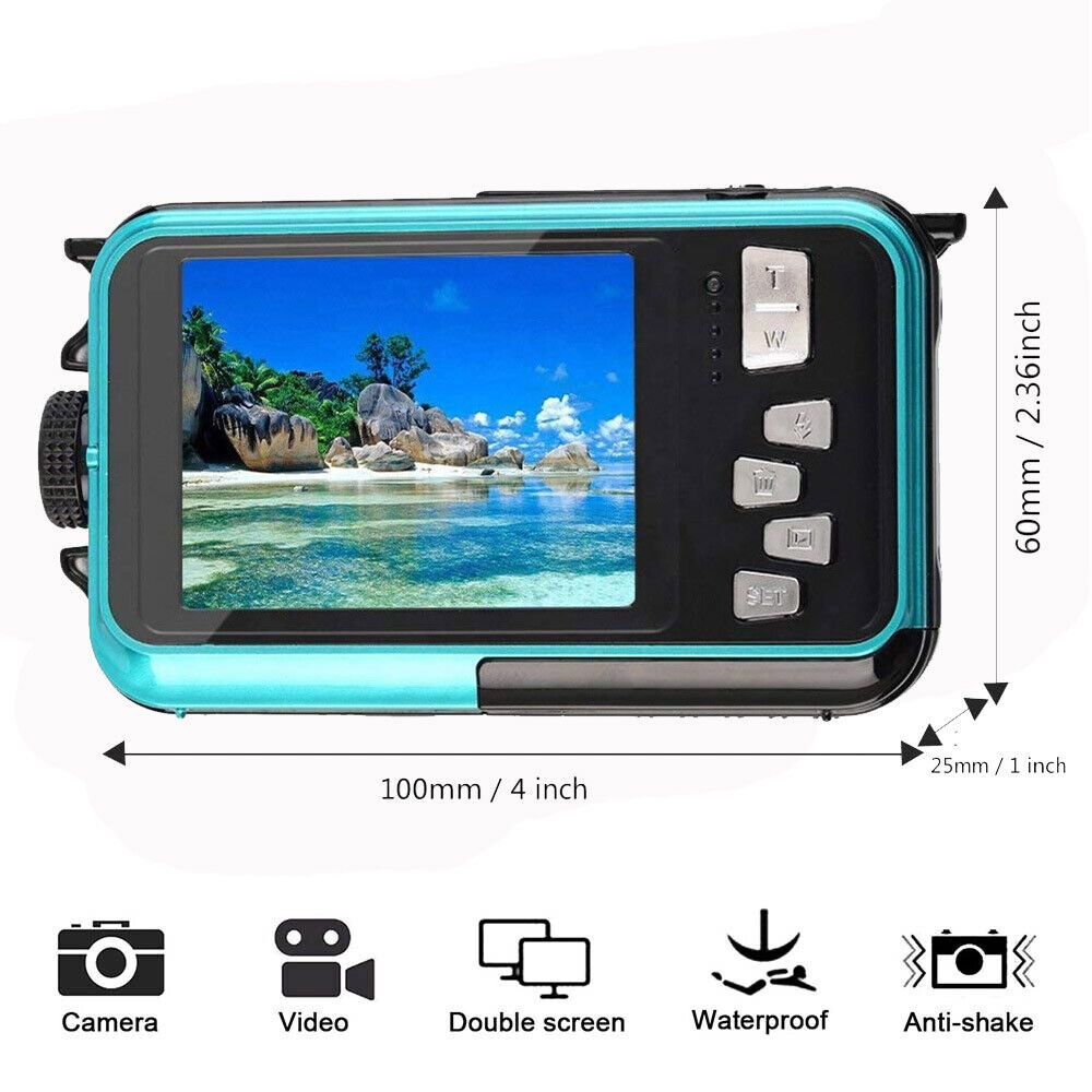 Full HD 24MP 16X Zoom Waterproof Digital Camera  2.7K  Camera for Gift