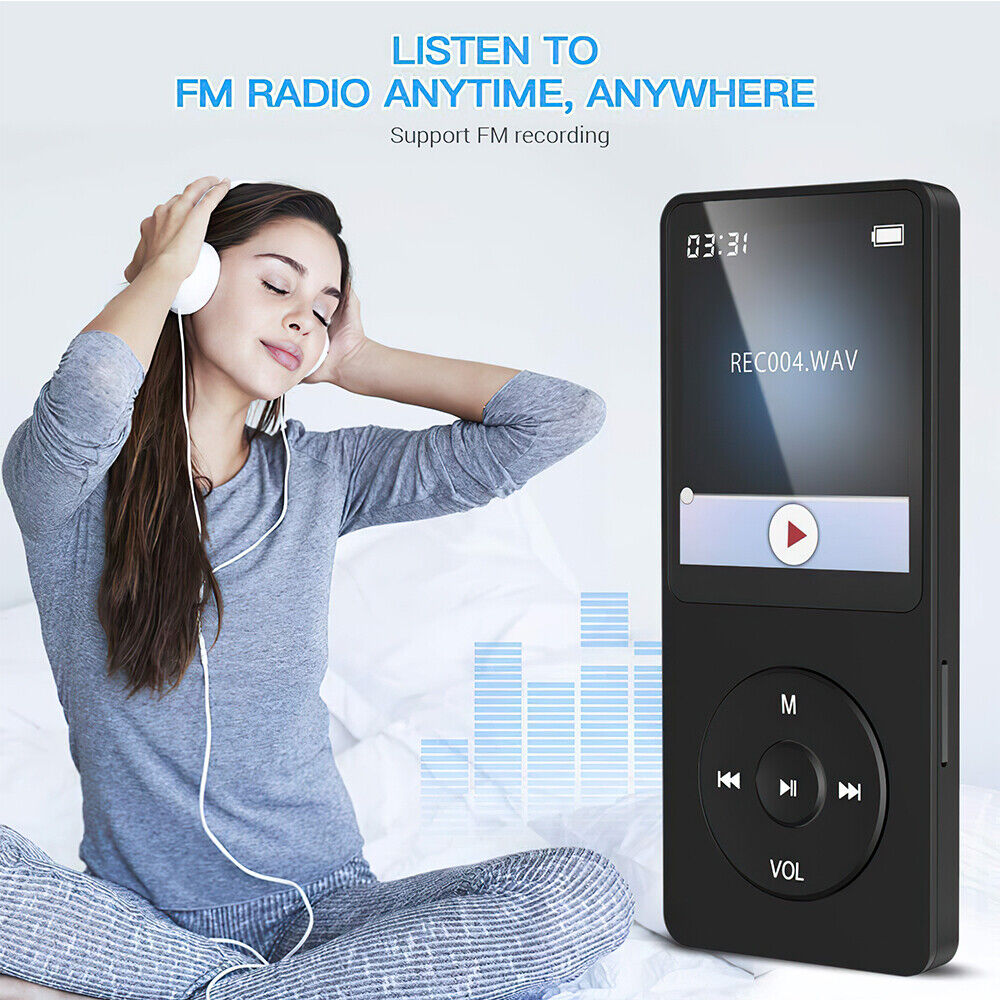 Support 128GB Bluetooth MP4/MP3 Lossless Music Player FM Radio Recorder Portable
