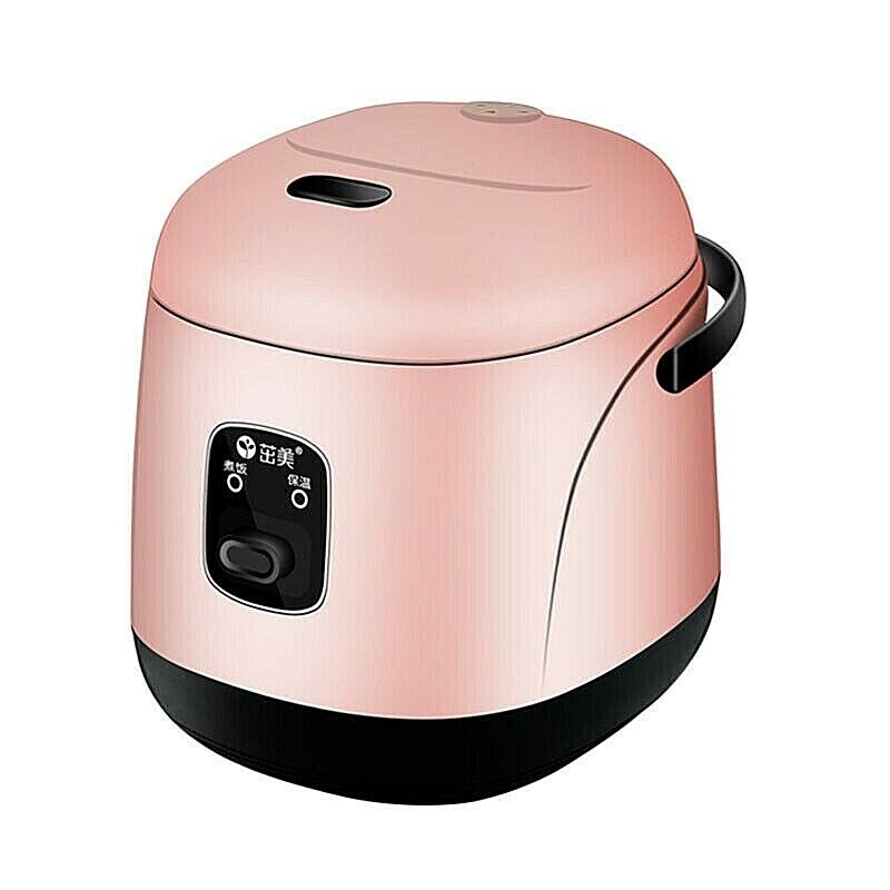 Electric Aluminum 1.2L Mini Rice Cooker W Steamer Hot Pot 4 Household 1-2 People 