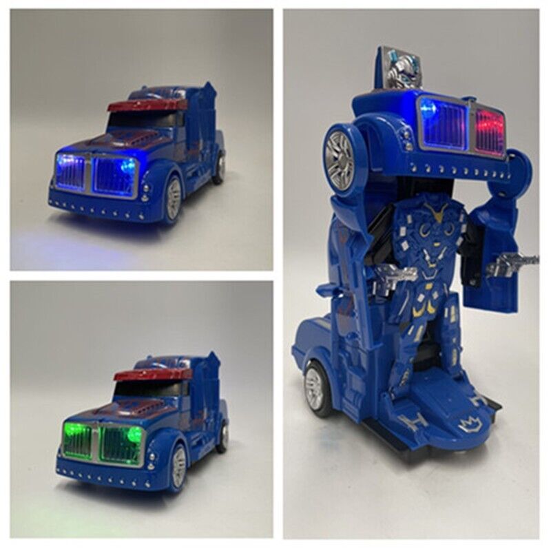 2-1 Rc Radio Remote Control Transformers Optimus Prime Vehicle Robot Car Kid Toy