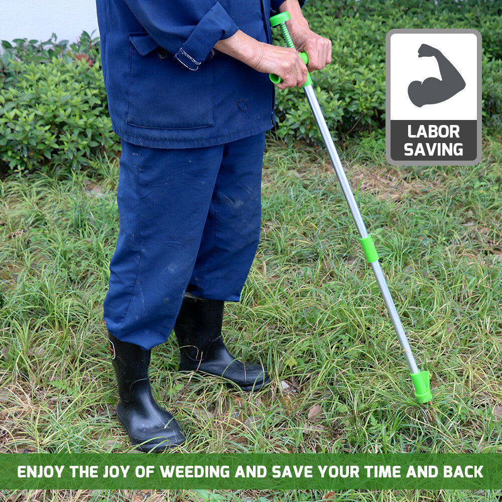 Weed Puller Stand-Up Weeder Root Killer Garden Lawn Long Handled Weeding Tool