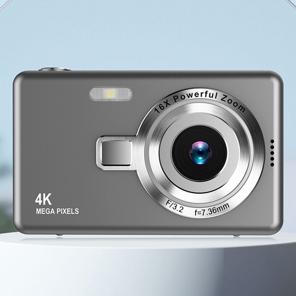 4K HD 1080P Digital Camera 16X Zoom Portable Vlogging Camera 2.4 Inch IPS Screen