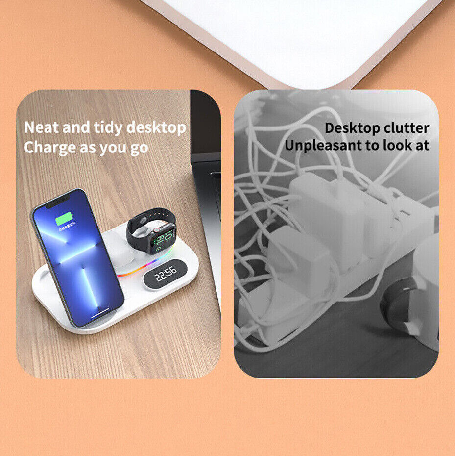 30W Wireless Fast Chargers Dock Charging Station 4 in 1 For Phone