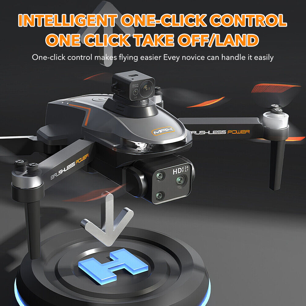 8K Wifi Brushless Drone with HD Triple Camera Foldable GPS 5G RC Quadcopter Toys