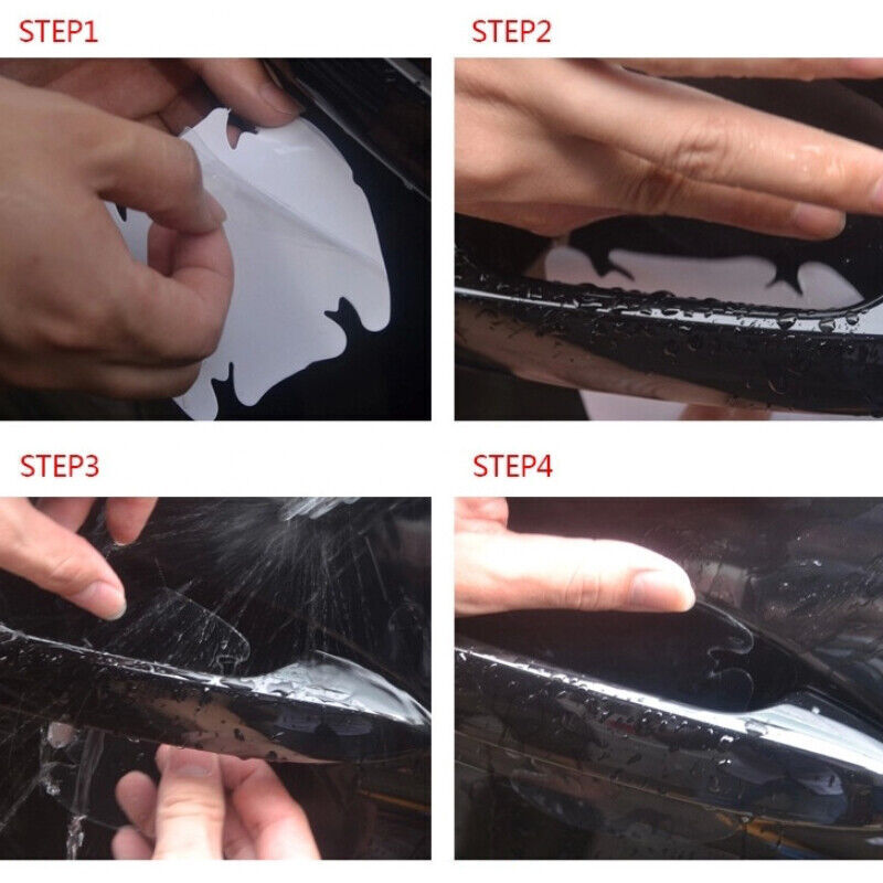 4PCS Car Door Invisible Handle Protective Films Scratches Protector Accessories