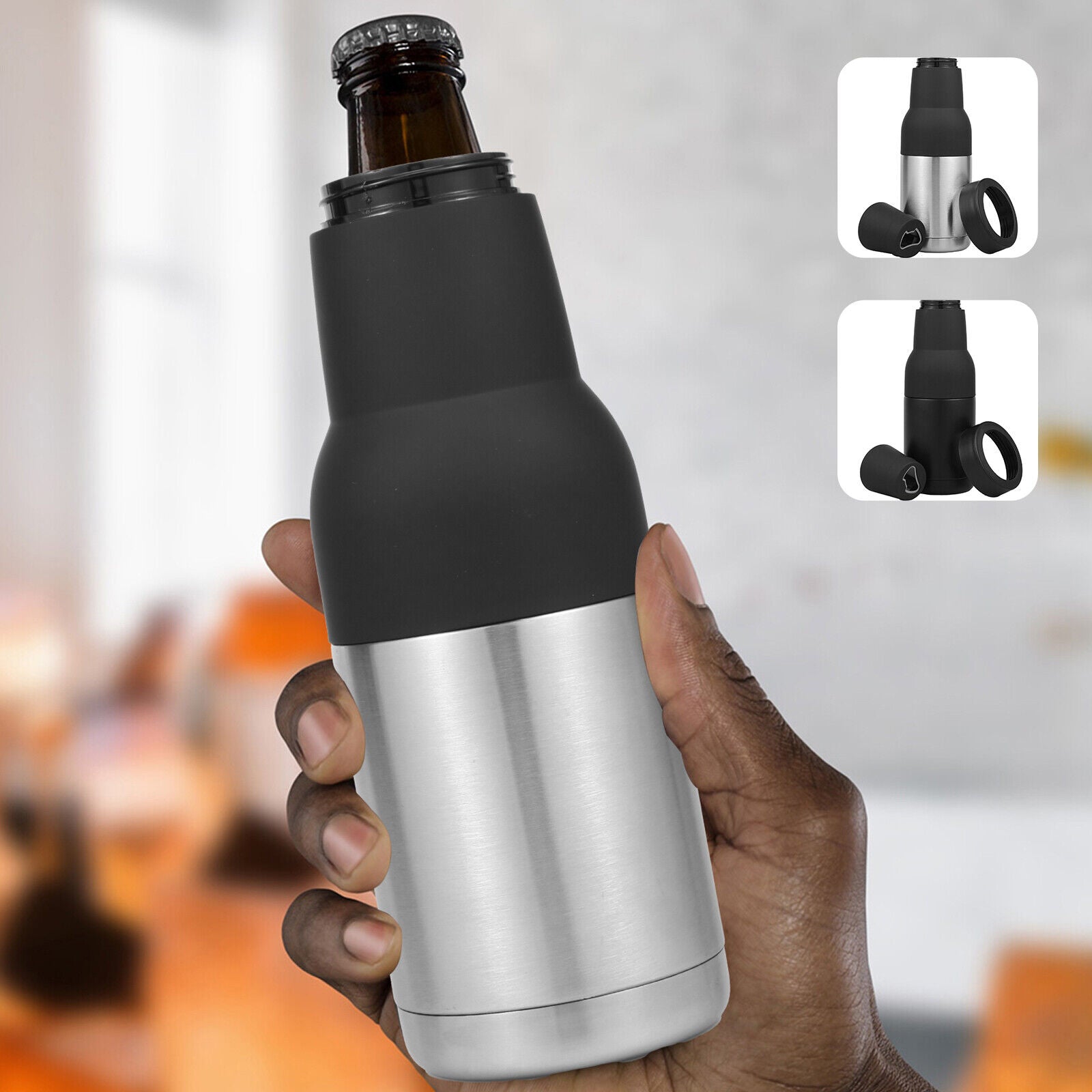 Beer Bottle Can Stubby Cooler W❆ Beer Opener Slim Can Cooler Beer Bottle