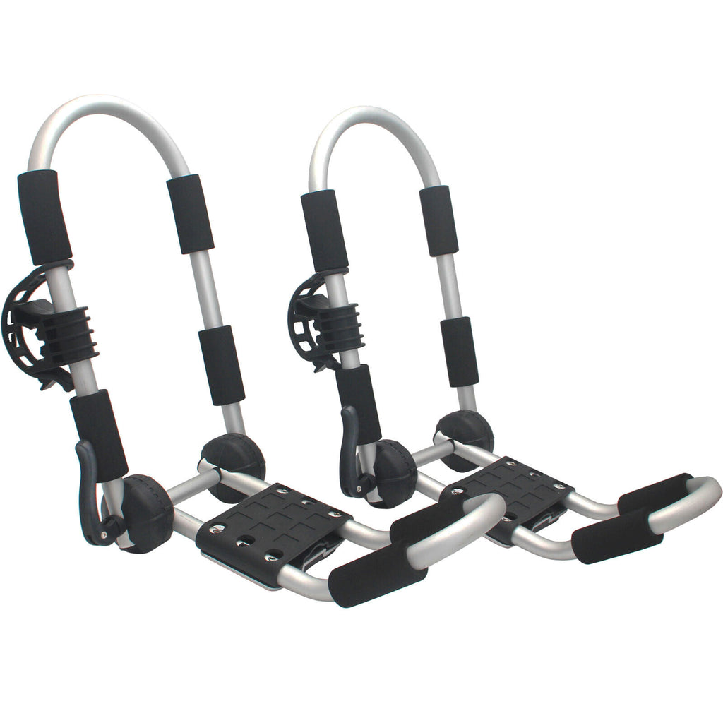 Universal Kayak Carrier Canoe Watercraft Roof Rack Folding Aluminum J-Bar Pair
