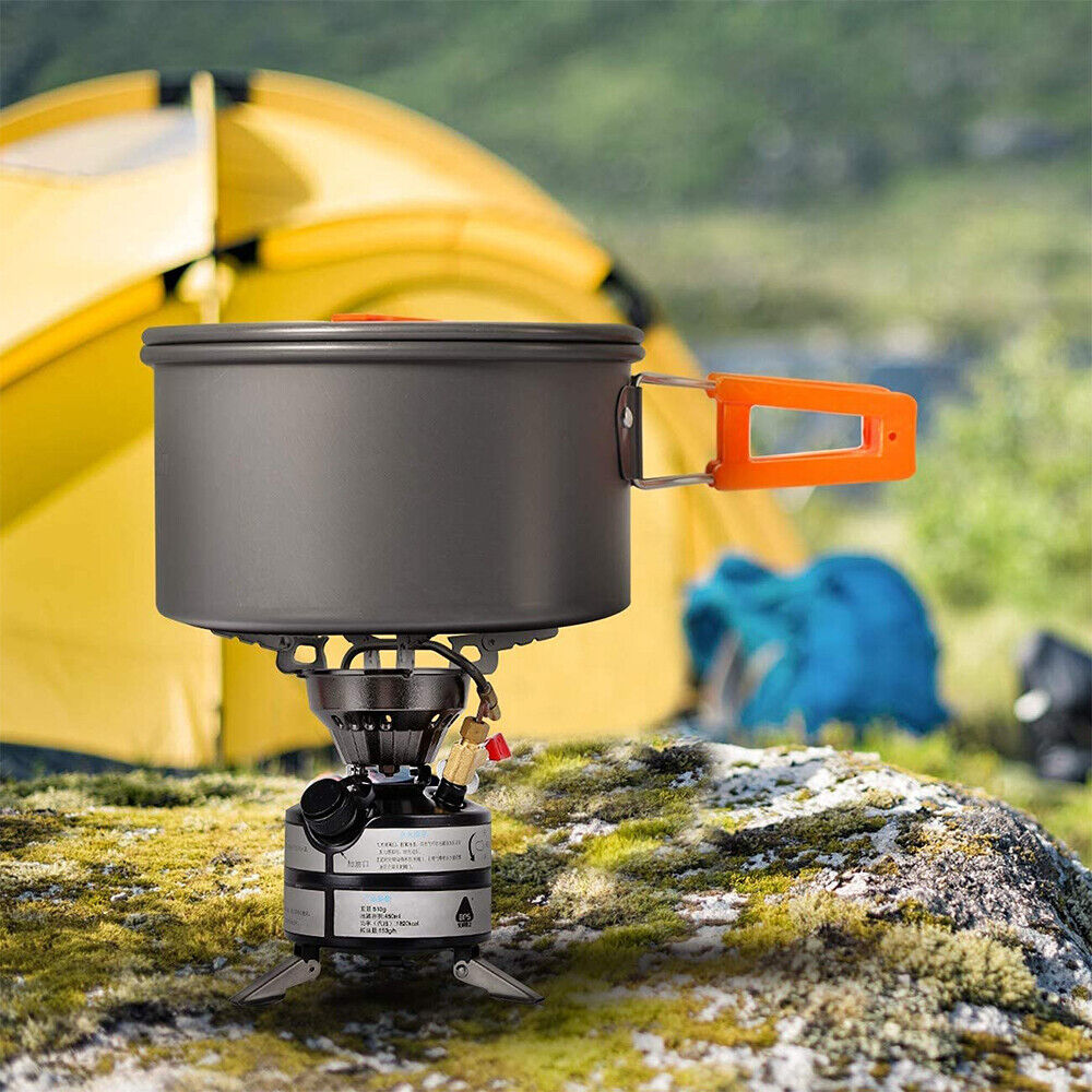 8PCS Camping Cookware Set Cooker Outdoor Hiking Cooking Pan Pot Stove Pinic Kit