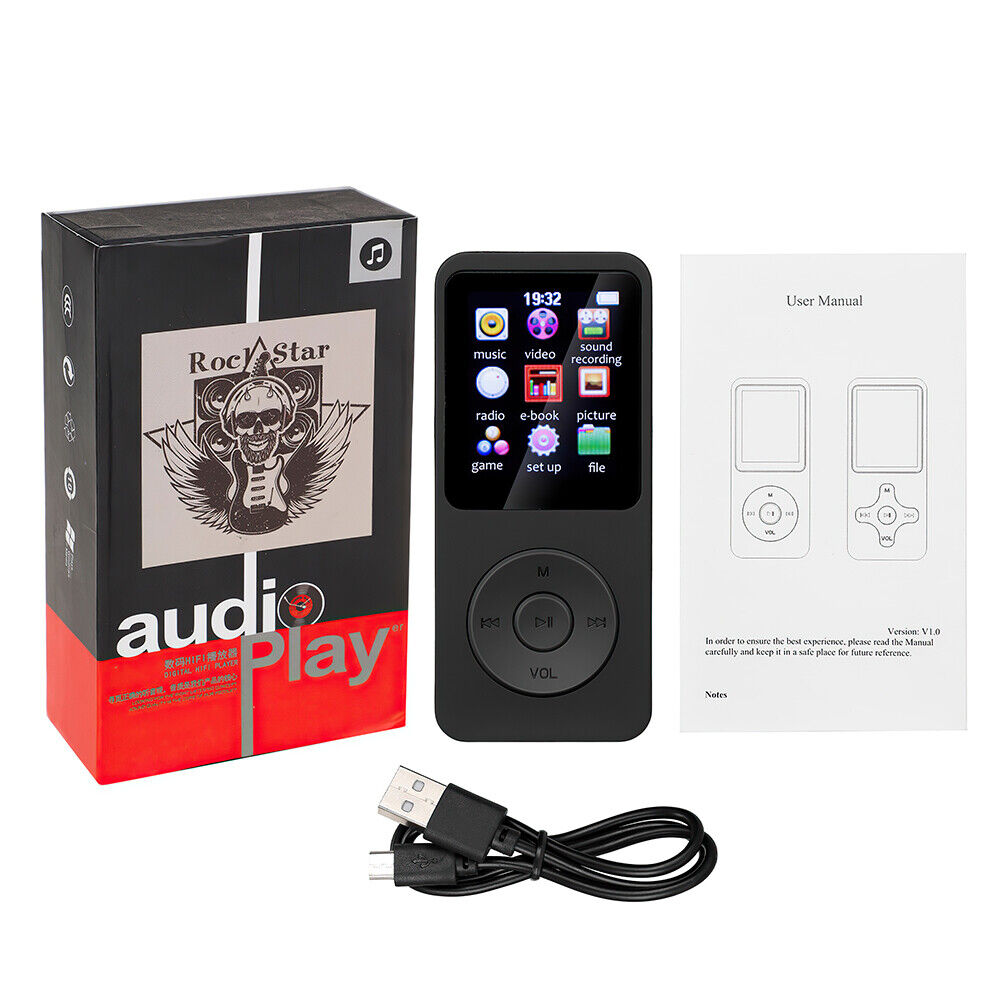 Support 128GB Bluetooth MP4/MP3 Lossless Music Player FM Radio Recorder Portable