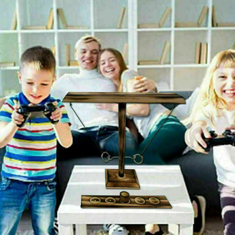 Hook and Ring Toss Battle Bars Game Balance Team Toys Family Party Christmas AU