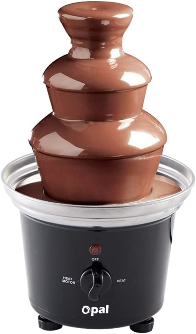 New Large 3-Tier Stainless Steel Chocolate Fondue Fountain with 500Ml Capacity