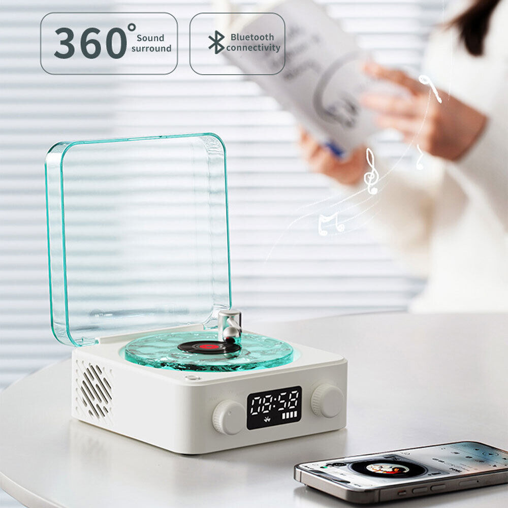The Wavbk Vinyl Player, 2024 New Bluetooth Vinyl Record Player Waves, Four-Modes