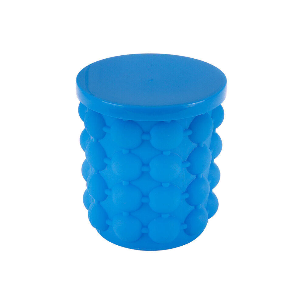 Revolutionary Space Saving Silicone Ice Bucket Tray Drink Holder Cube Maker