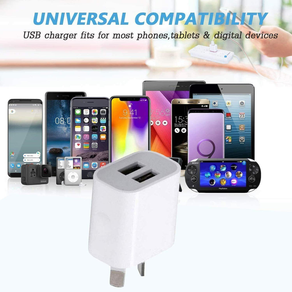 Universal Travel 5V 2A  Charger Dual USB AC Wall Home Power Adapter AU Plug Phone