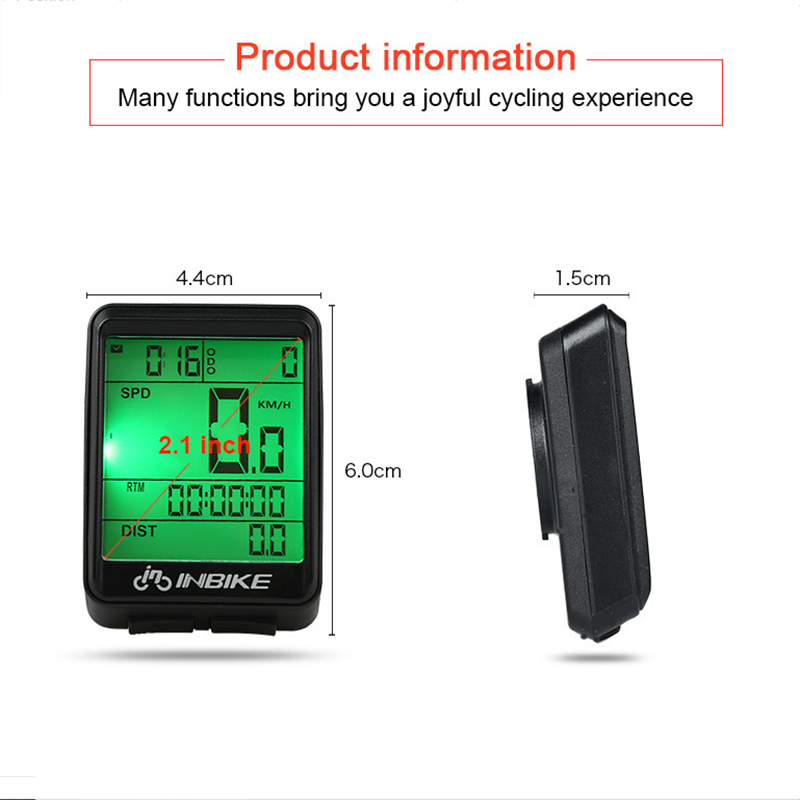 Wireless Cycling Bike Bicycle LCD Cycle Speedometer Computer Odometer Waterproof