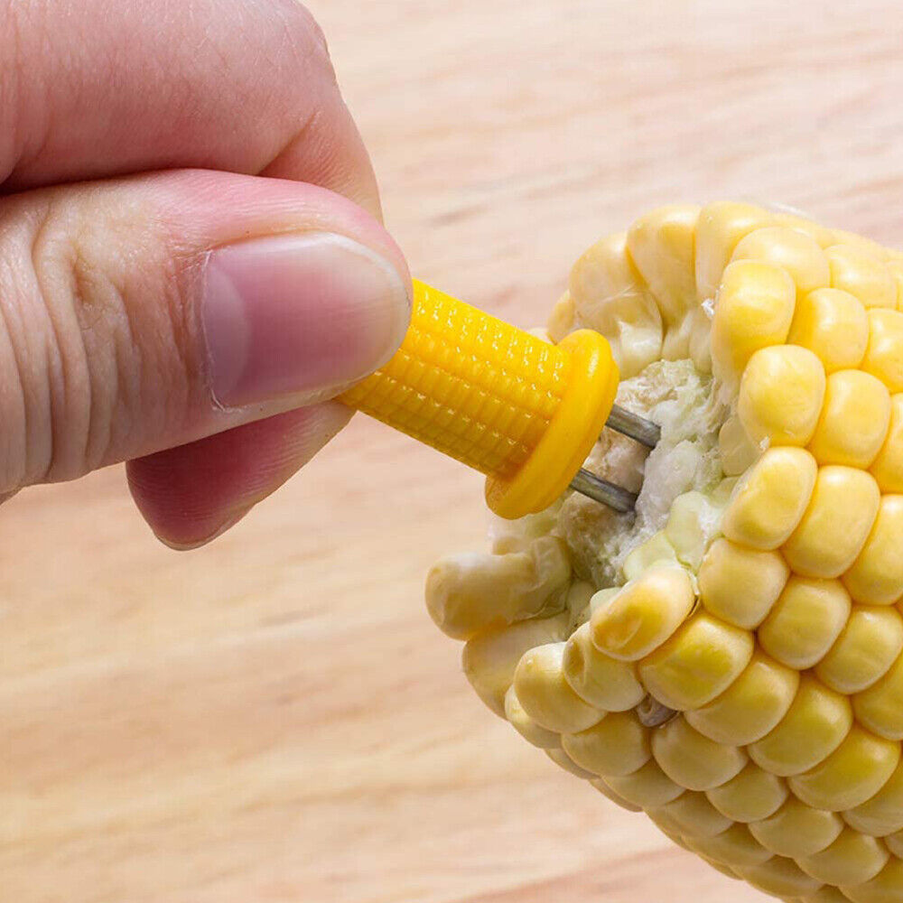 10X Corn Cob Holders Skewers Barbecue Fork Fruit Holder BBQ Kitchen Accessories