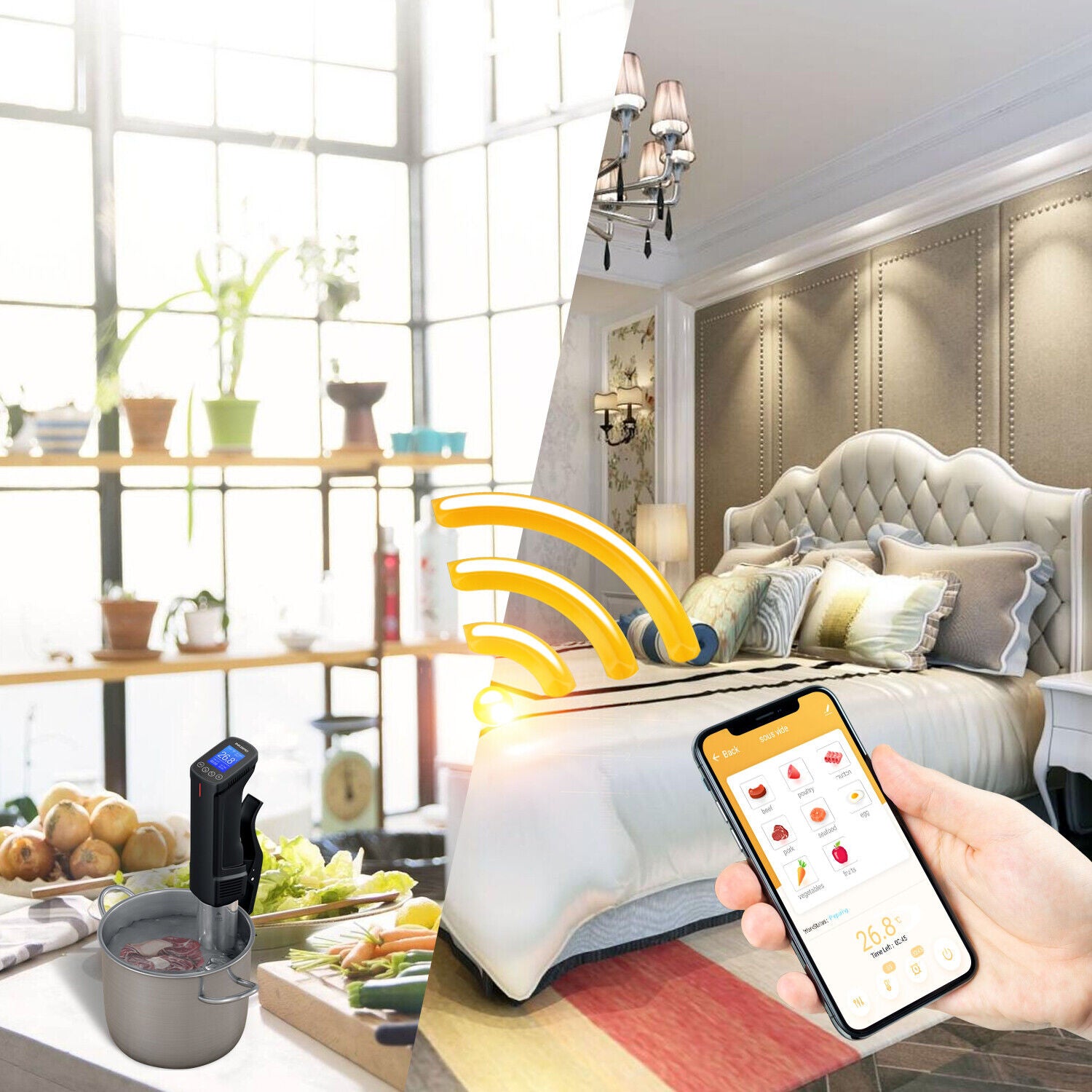 Wifi Sous Vide Programmable Precision Cooker 3D Water Circulation Smart Immersion Circulator
