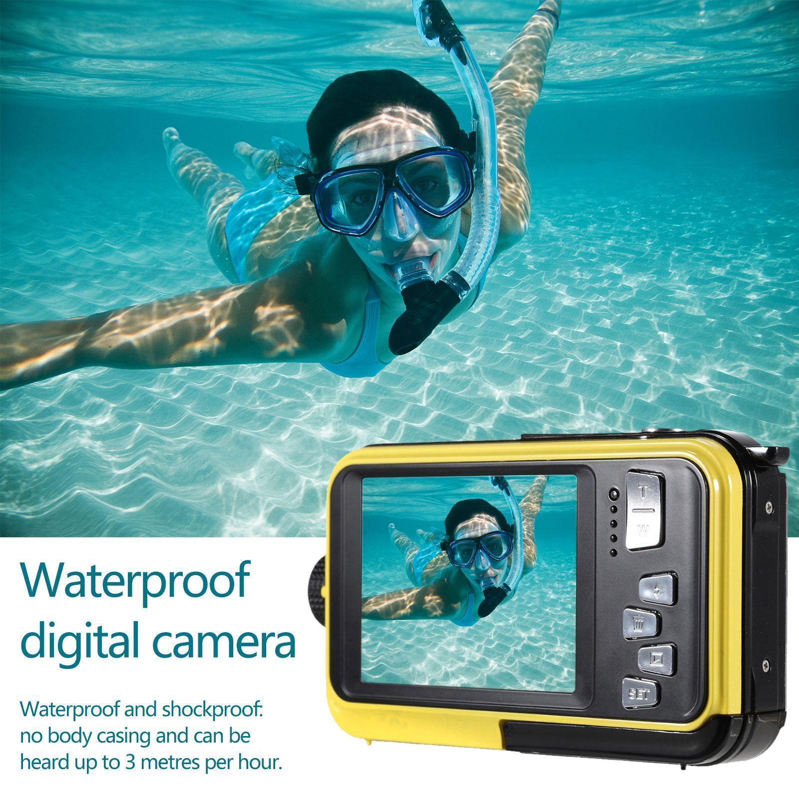 Dual Screens Full HD 2.7K 48MP Digital Camera LCD Displays Underwater Camera