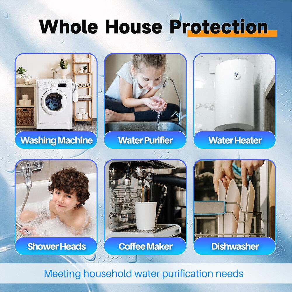  Pre-Filtration System 4.5" X 10"/20" Whole House Big Blue Water Filter Housing