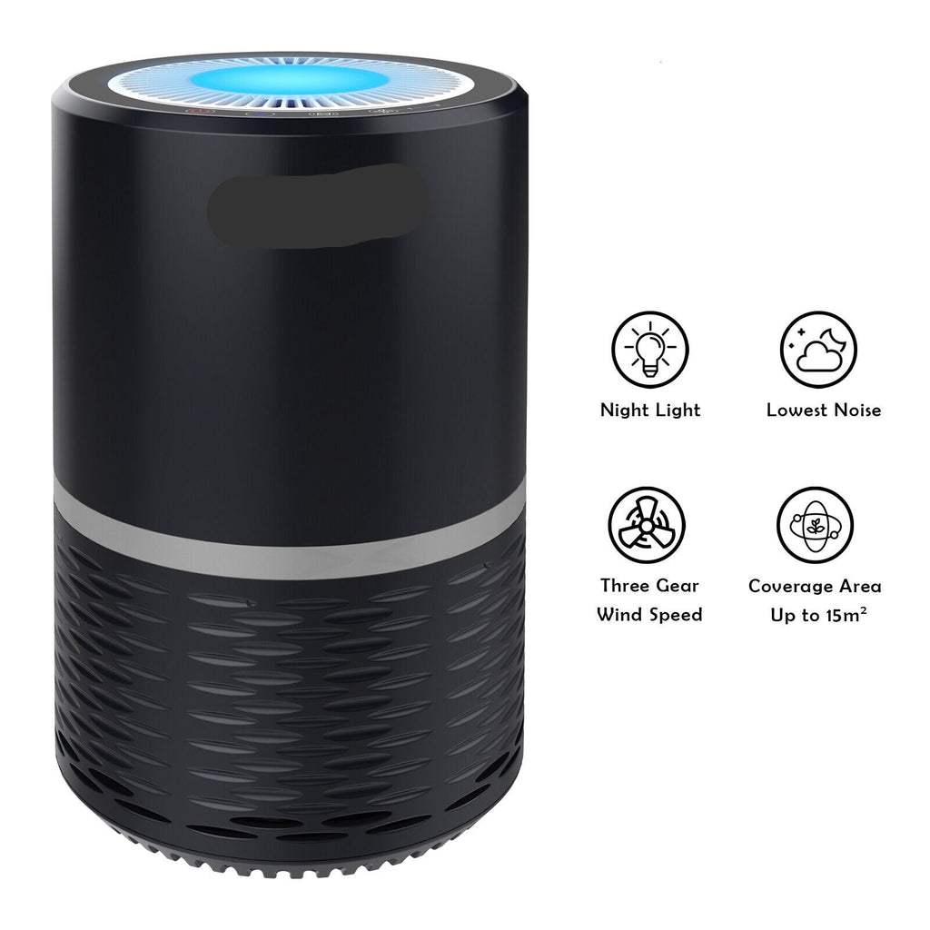 Arovec Air Purifier Intuitive Control Carbon HEPA Filter Best Home Cleaner Smoke Dust Allergens