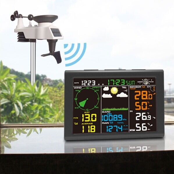Solar Wifi Wireless Weather Station with Display 0835