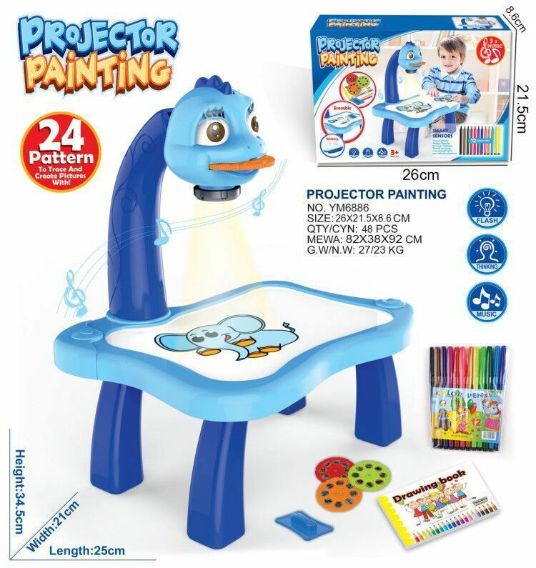 Kids Drawing Projector Table Projection Painting Board Christmas Gift Drawing