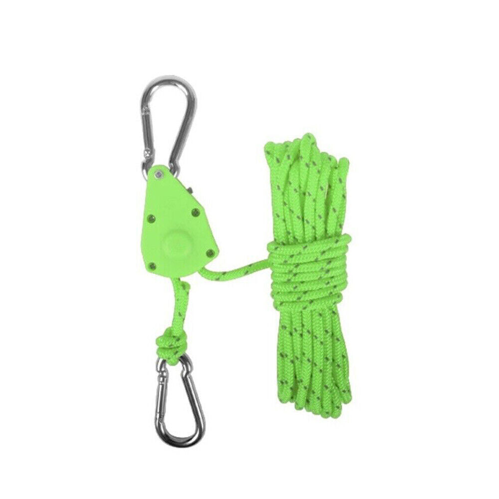 NEW 4M*4Mm-5M*6Mm Adjustable Guy Line Camping Ratchet Pulley Tent Guide Rope