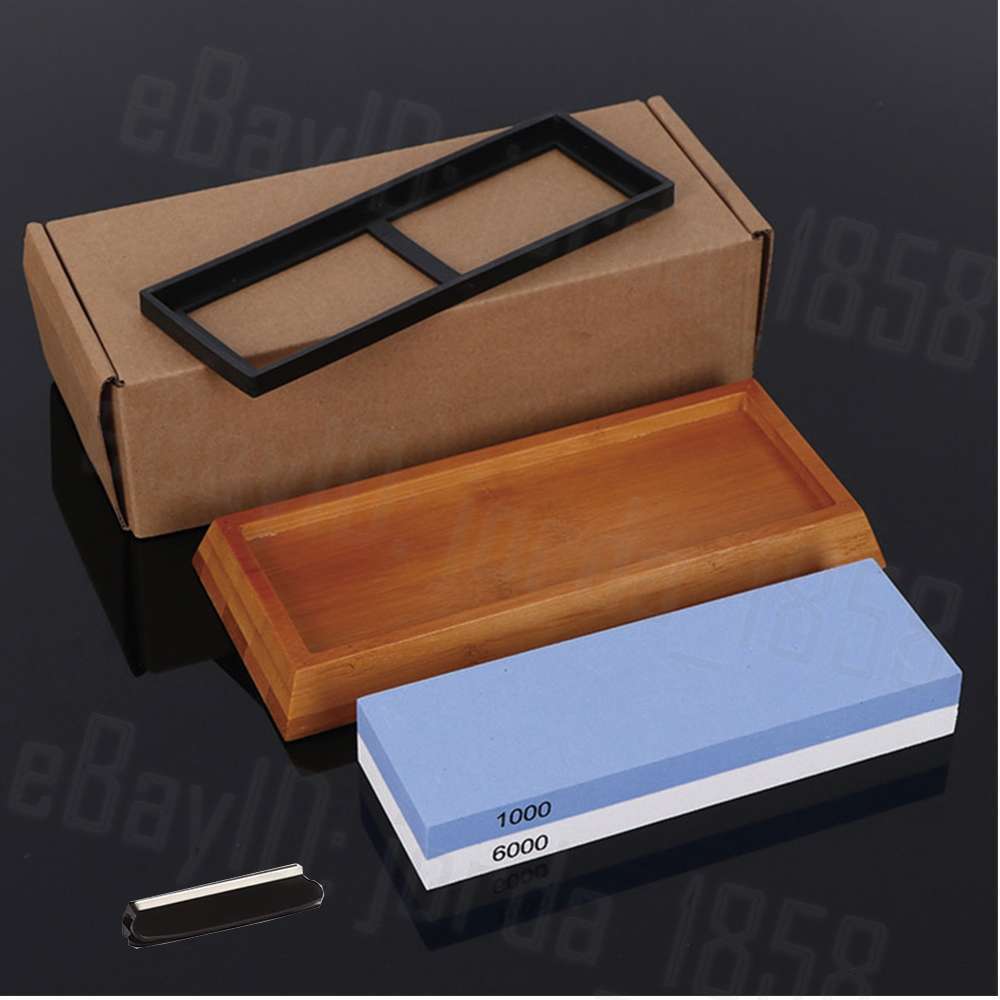 Dual Whetstone Knife Sharpening Stone 1000/6000 Grit Water Wet Stone Sharpener