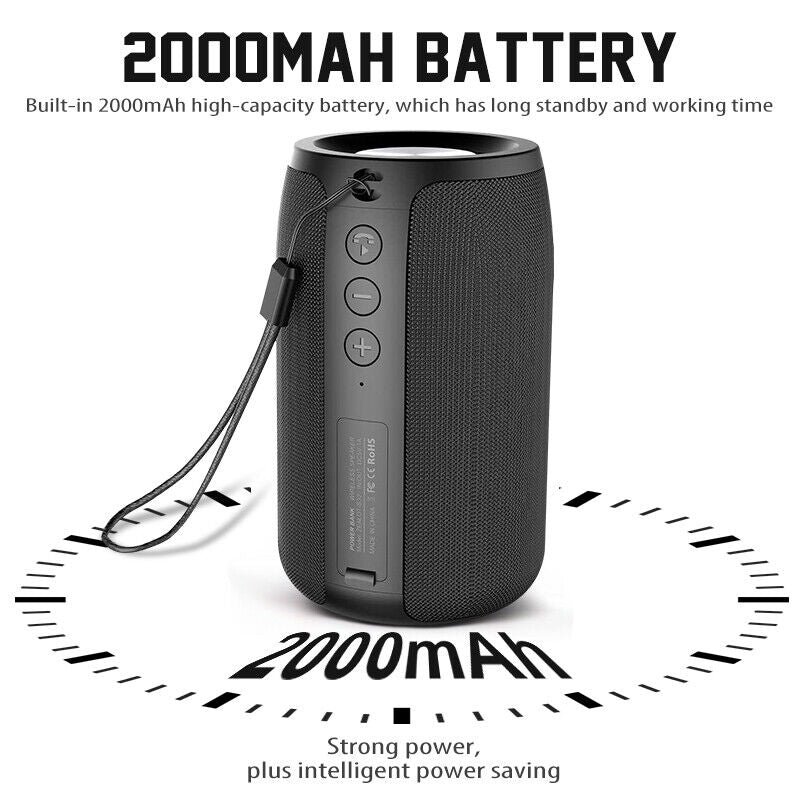 Waterproof Wireless Bluetooth Speakers Handsfree Mic Micro SD/USB/AUX Speaker