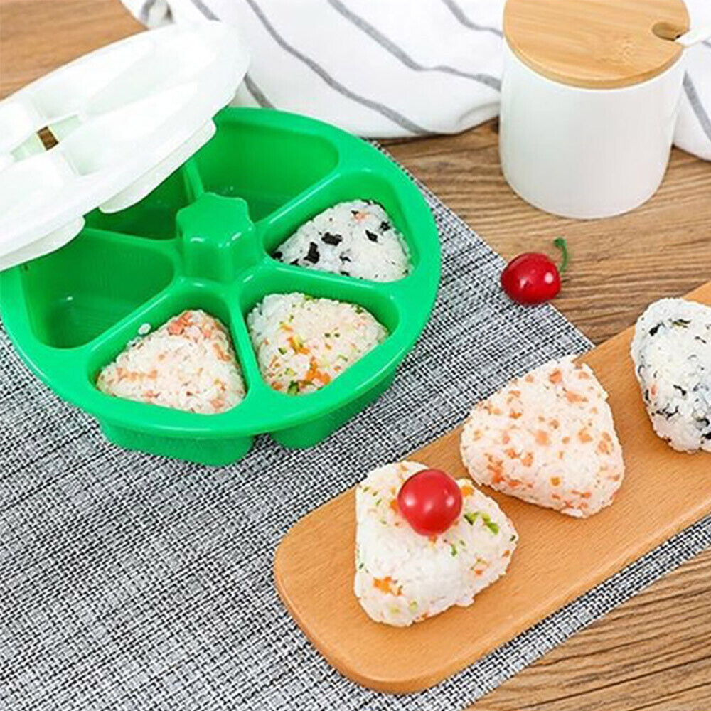 6 Holes Sushi Mold Onigiri Rice Ball Bento Press Maker Mold Kitchen Accessories