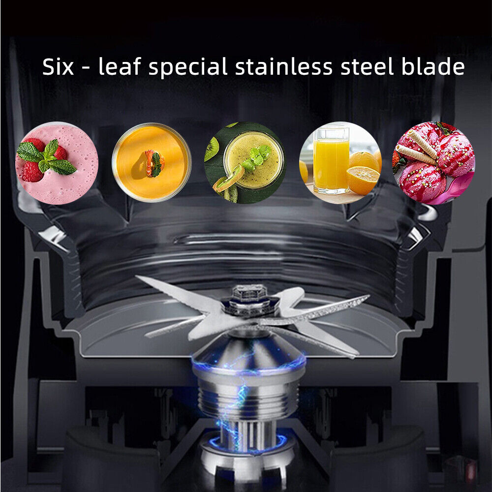 2L Electric Commercial Smoothie Blender Mixer Food Processor Juicer Ice Crush 