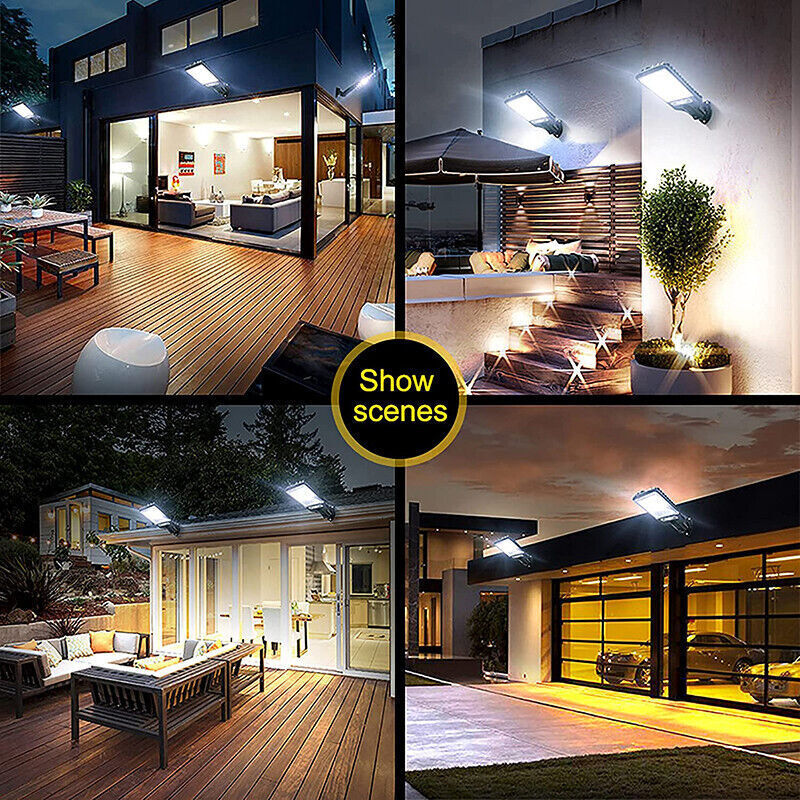 9000W Solar Security Lights Outdoor LED PIR Motion Sensor Flood Garden Light AU