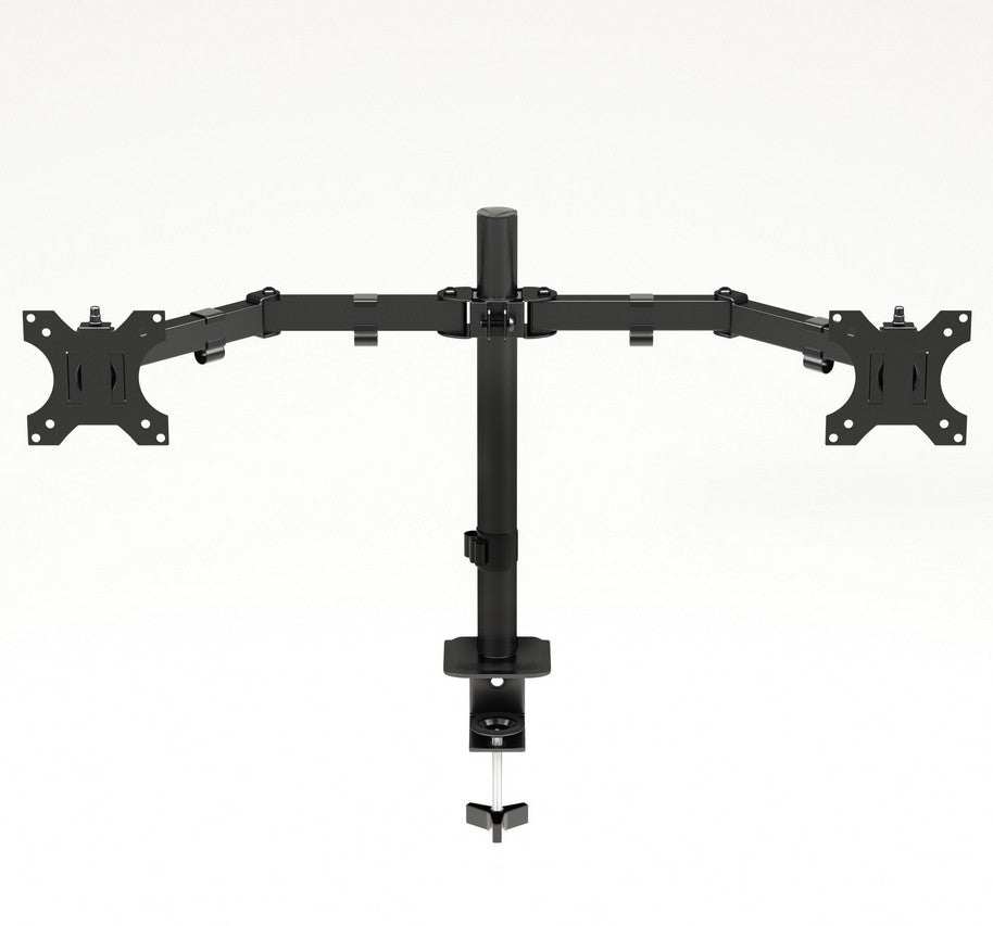Monitor Stand Dual Arm Desk Mount LED TV Screen Holder Bracket Up to 27''