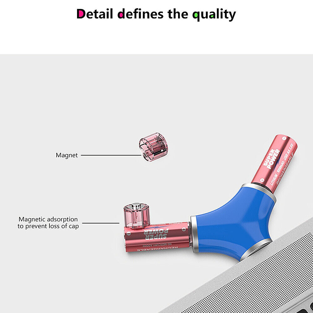High Quality USB Rechargeable Lithium Battery AA & AAA 2 & 4 Pack