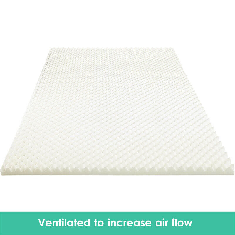 All Size Egg Crate Mattress Topper High Density Foam Underlay Protector - 5CM