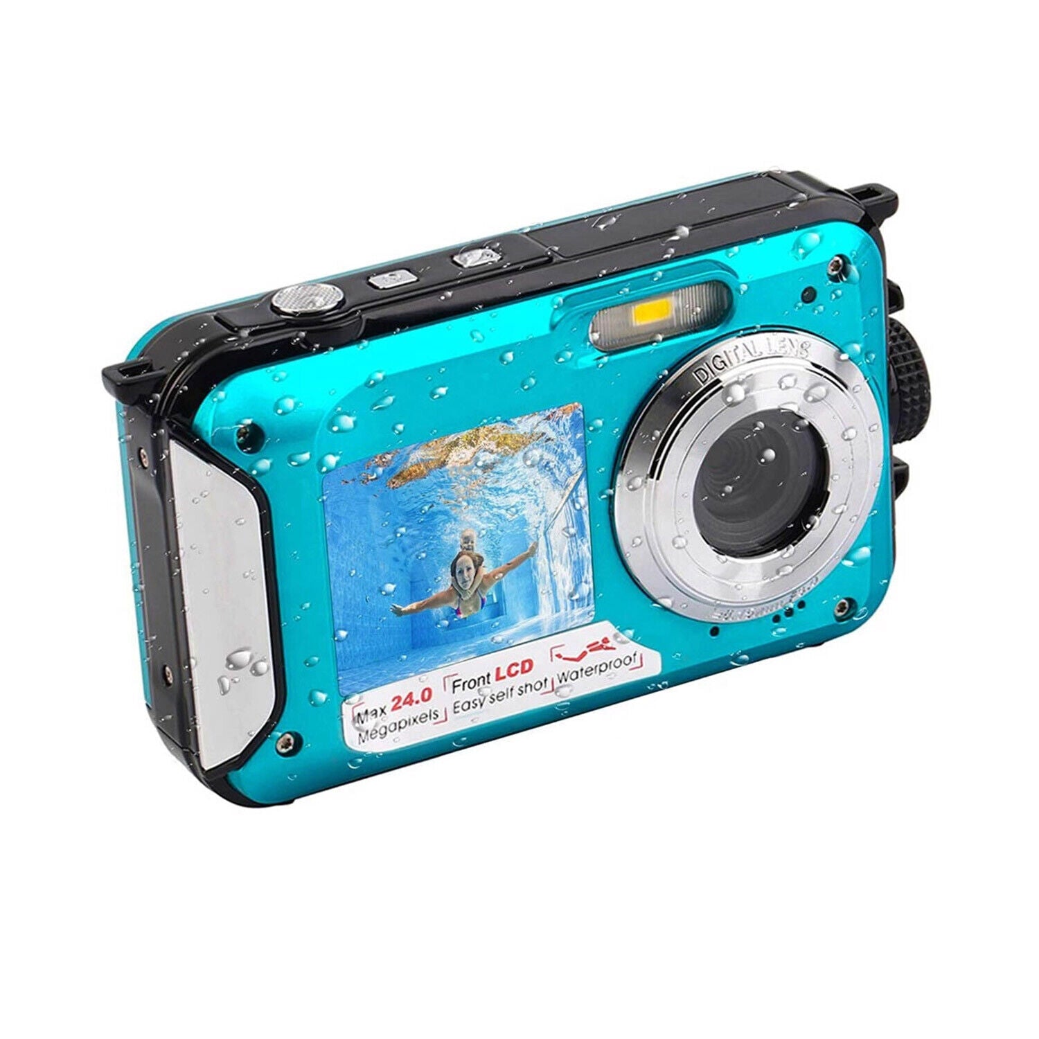 Full HD 24MP 16X Zoom Waterproof Digital Camera  2.7K  Camera for Gift