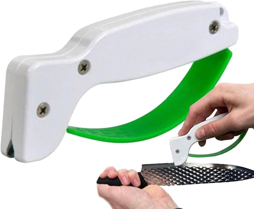 2X Portable Handheld Sharpen Knife Sharpener for Kitchen Outdoor Garden Tool