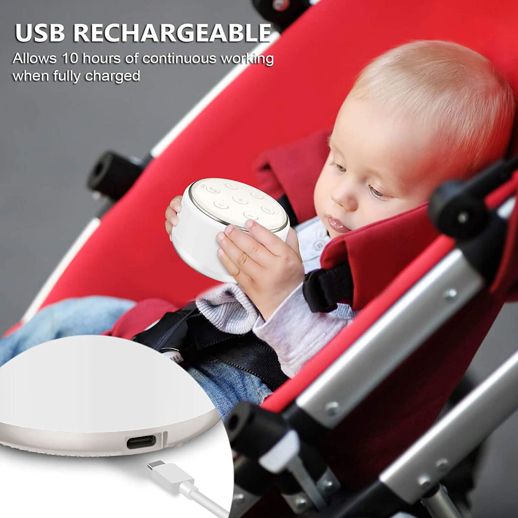 34 Soothing Sounds Maker Noise Machine Baby Sleeping Adults Kids Night Light 