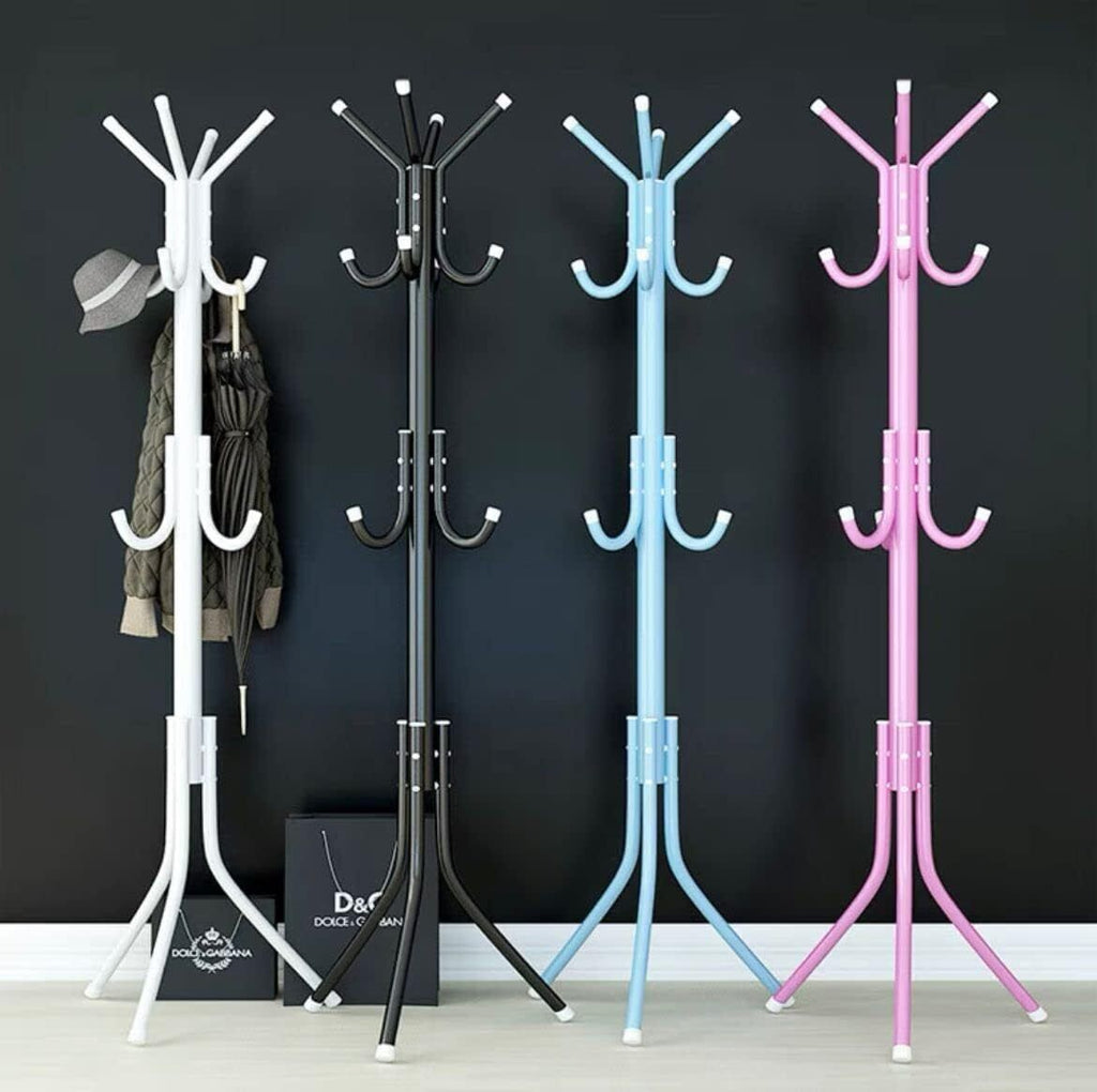 12 Hook 3-Tier Hat Coat Clothes Rack Umbrella Stand Tree Style Steel Hanger New