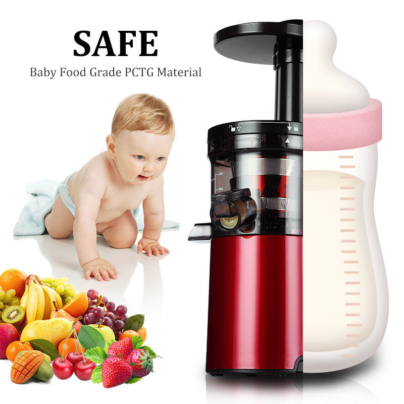 Fruit Vegetable Slow Juicer Orange Lemon Cold Press Juice Extractor Masticating
