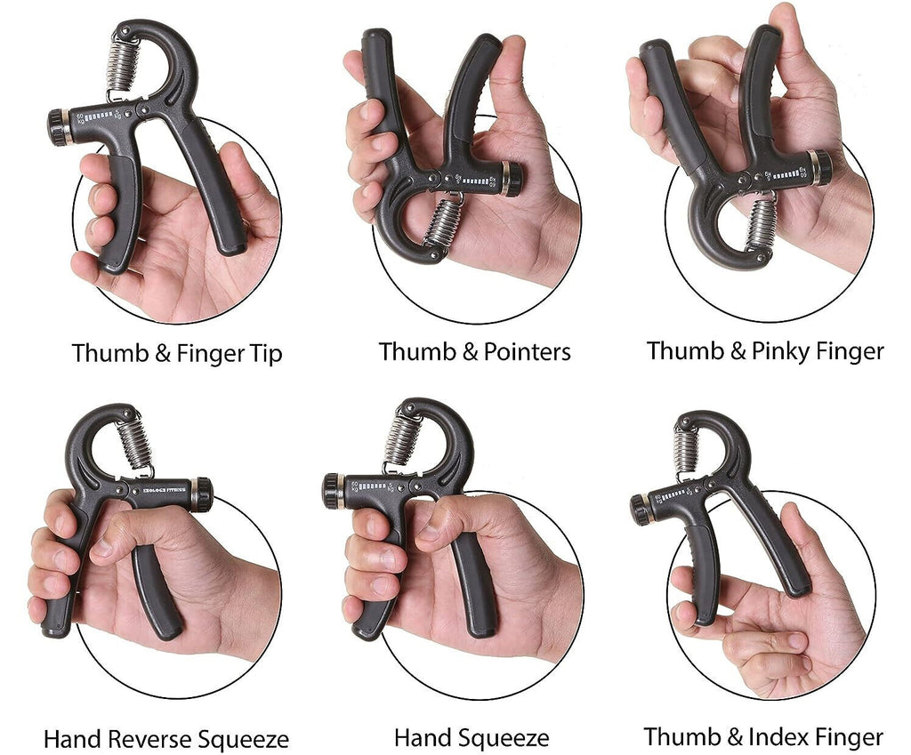 Adjustable Forearm Power Hand Grip Exerciser Gripper Strengthener Trainer 5-60Kg